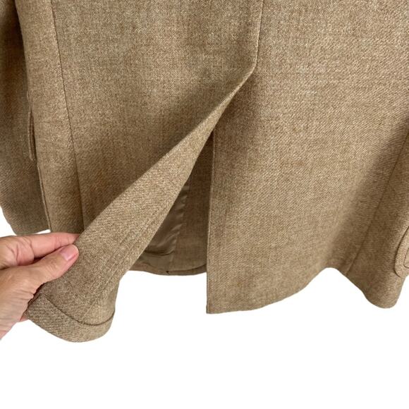 Vintage Wool Blazer MacAll Fifth Avenue Camel Tweed Hunt Jacket Patch Pockets - Picture 10 of 16